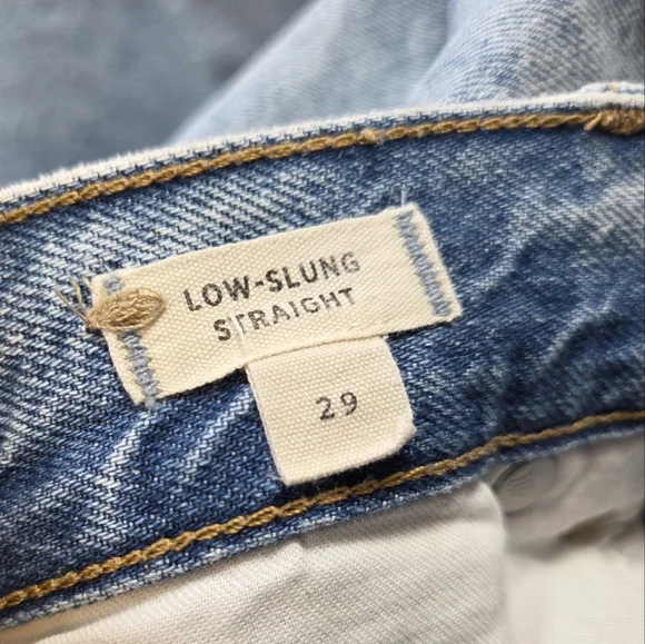 Madewell Low-Slung Straight Jeans olvera wash Rigid Size 29 - Picture 5 of 7